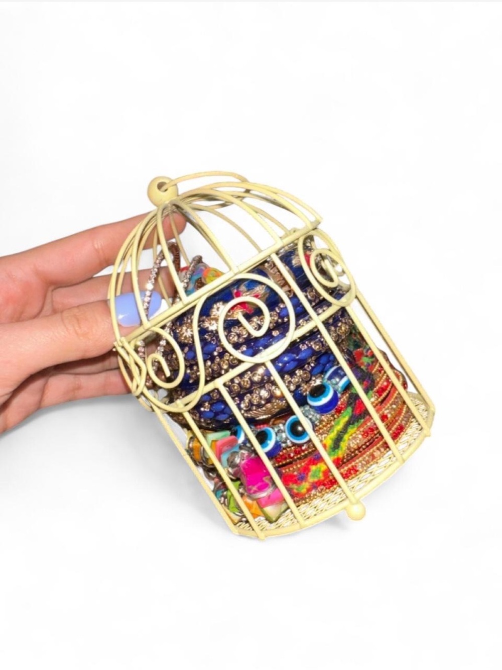 ULTIMATE JAR OF JEWELS
Women’s jewelry Mini birdcage jewelry box with colorful